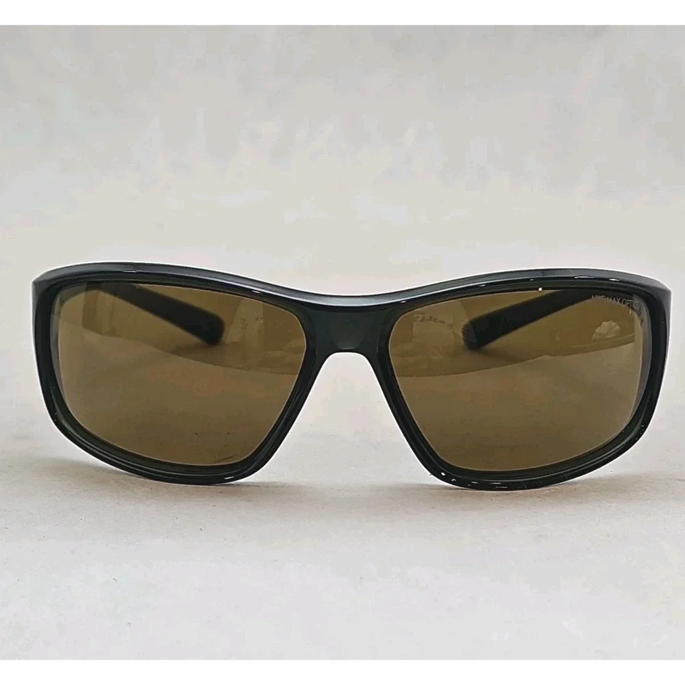 EUC Nike Adrenaline Sunglasses Olive w Yellow Lens EV0605 303 Athletic Wrap